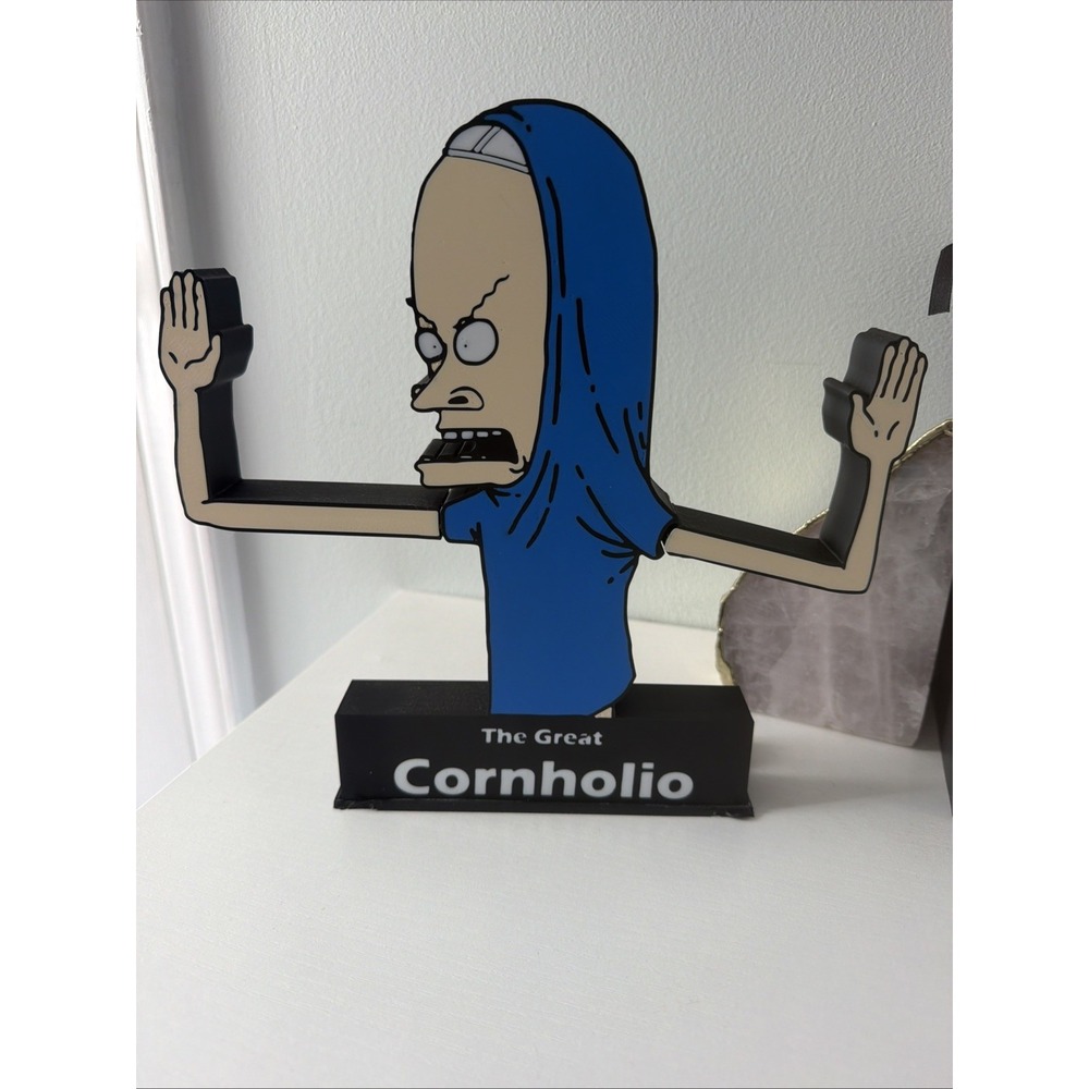 3d printed Beavis and Butt The Great Cornholio Toilet Paper Roll Holder